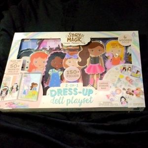 Story Magic 6 Wooden Dress Up Dolls